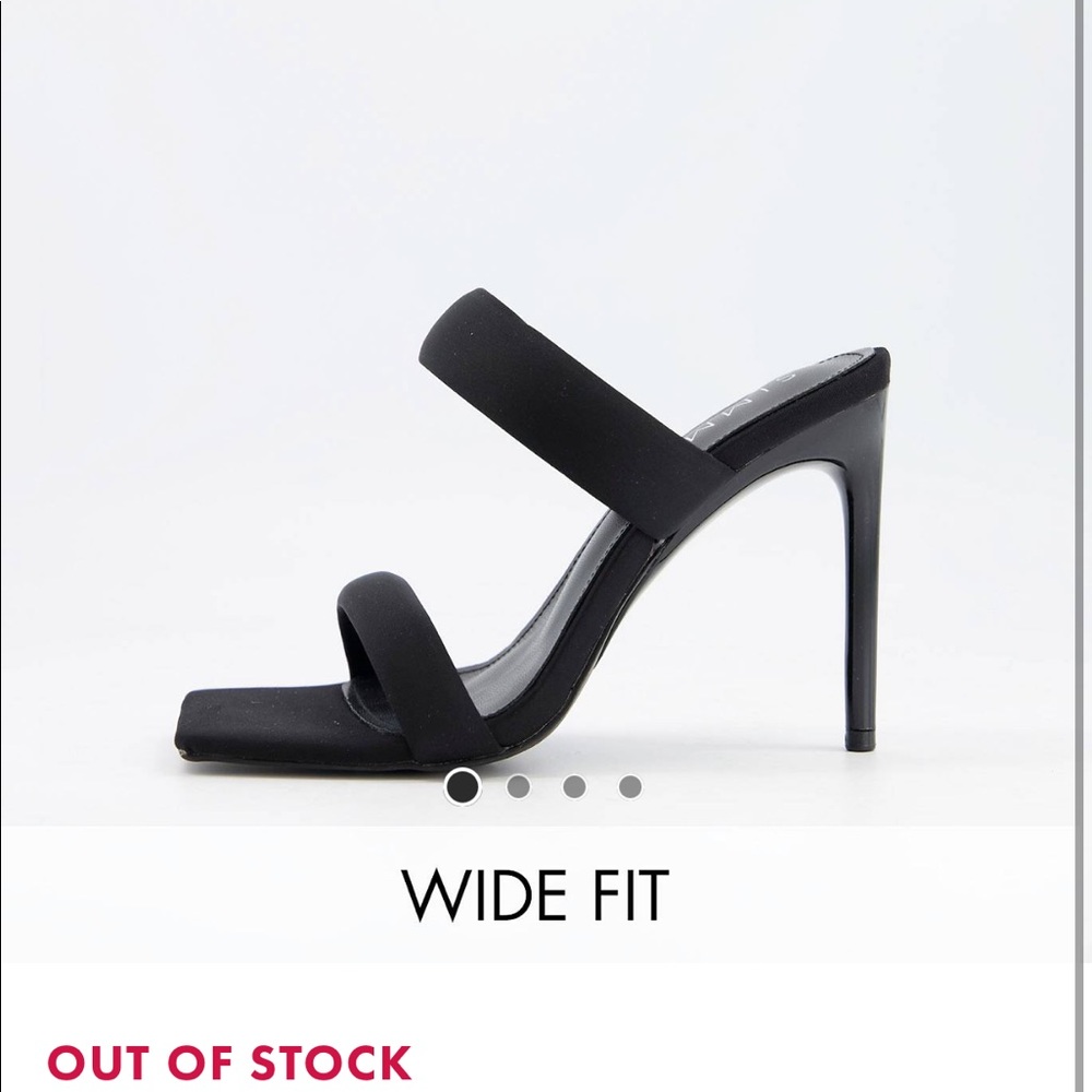 Simmi London from ASOS Skye padded mules - wide fit black